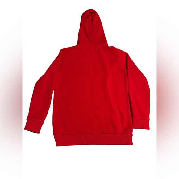 Tommy Hilfiger Varsity Script Logo Hoodie Red - Picture 4 of 5